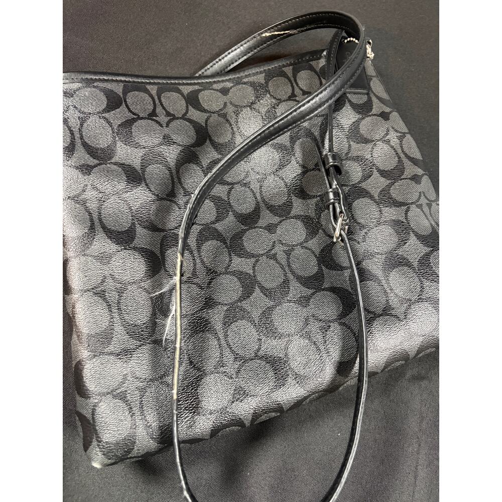 Coach Signature File Leather Crossbody Bag – Black/Gray | Authentic - Picture 9 of 9